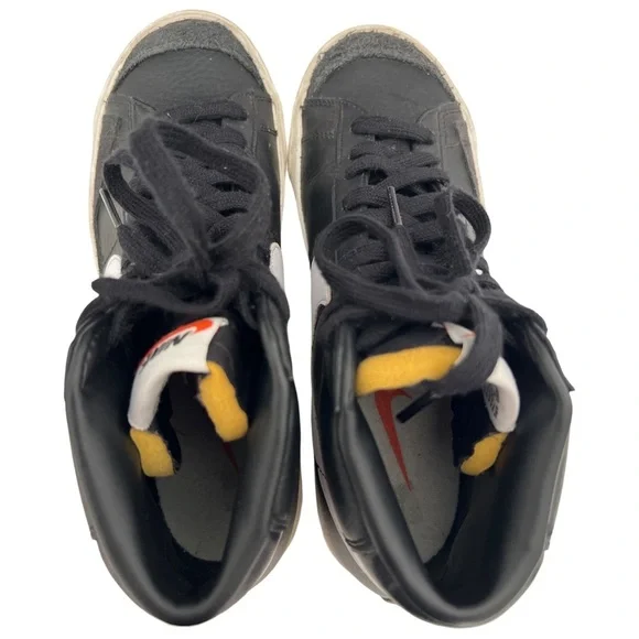 NIKE • Black & White High Top Blazer Mid '77 Vintage Unisex Sneakers Shoes - Picture 6 of 11